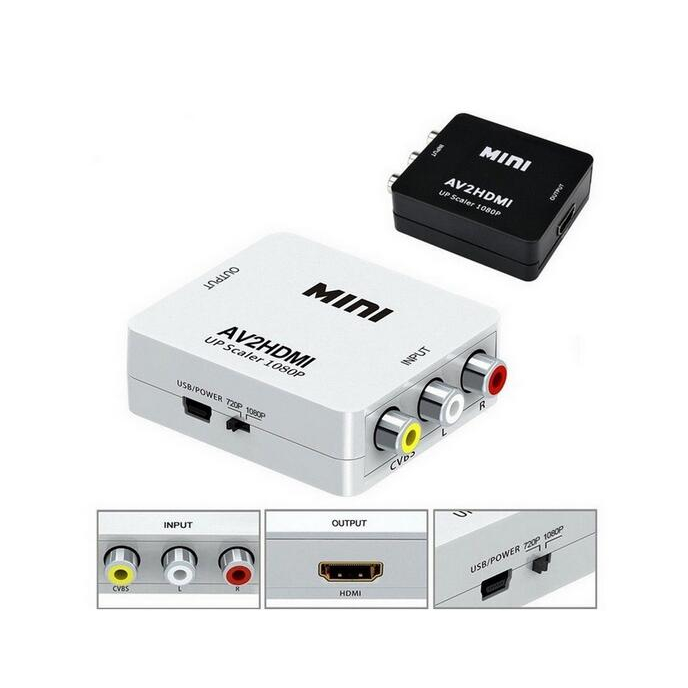Bộ Chuyển Đổi Âm Thanh rca Sang hdmi, 1080p mini rca cvbs av Sang hdmi video pal / ntsc Với Cáp Sạc usb Cho pc laptop xbox ps4 ps3 tv stb vcr dvd