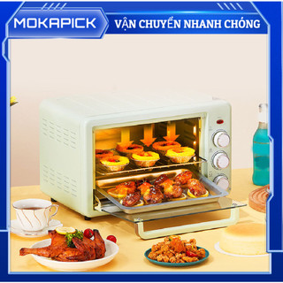 Lò nướng điện Lò nướng gia đình nhỏ 22L đa chức năng điện mini Nhà bếp xanh bánh Mokapick