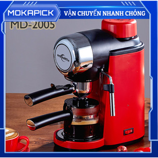 Máy pha cà phê 0.24l cà phê mini bán tự động 5bar bơm bọt sữa đỏ mokapick