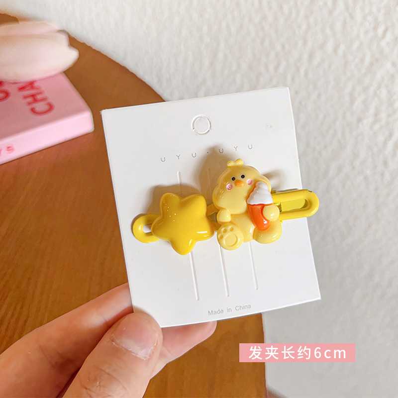 Dễ Thương Kẹp Tóc Hình Ngôi Sao / Gấu / Thỏ Màu Kẹo Ngọt Ngào Cho Nữ