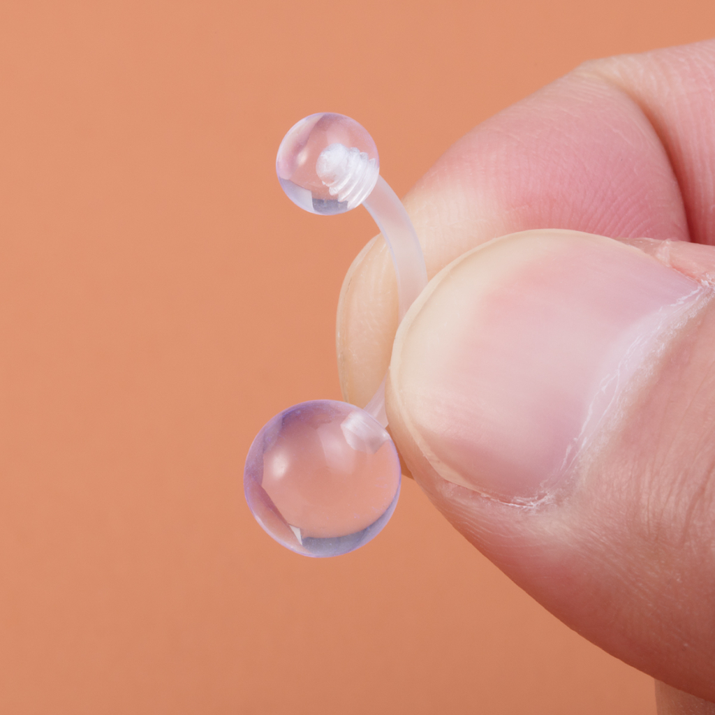 Set 3 Khuyên Mũi / Tai / Chân Mày / Rốn Bằng acrylic Trong Suốt Linh Hoạt