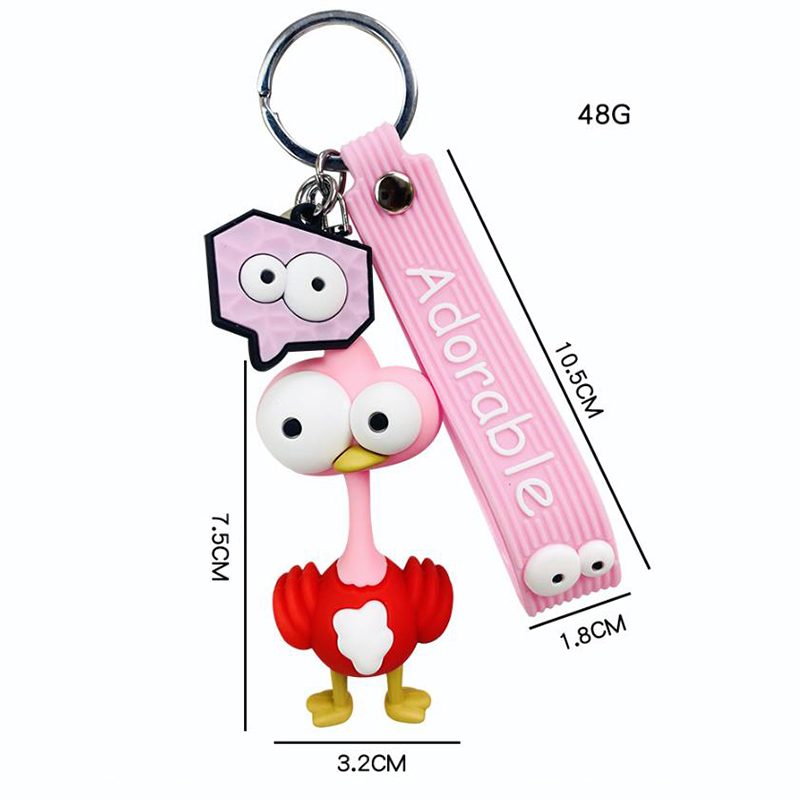 Hoạt Hình Móc Khóa Hình Mắt Đà Điểu Xinh Xắn