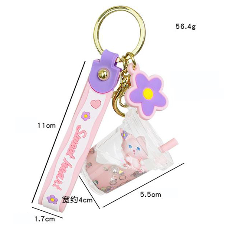 Móc Khóa Hình Chai Dầu Ngôi Sao Nổi Trên Mặt Nước nabel Trang Trí Balo Đi Học