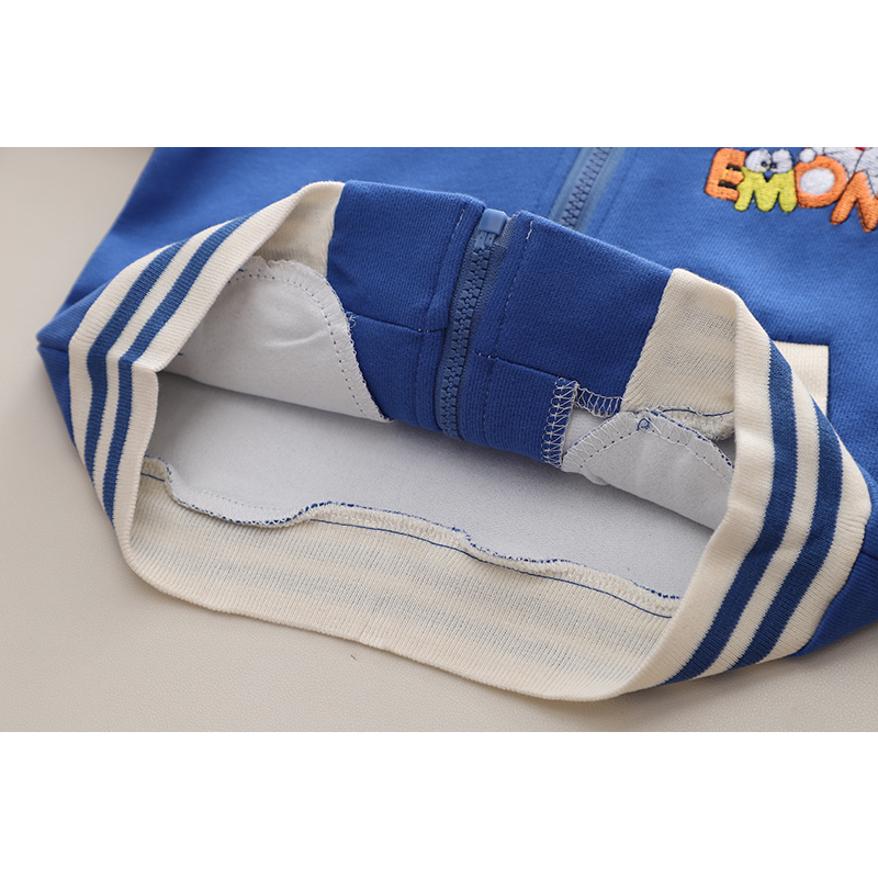 Bộ Áo Khoác Ba Lỗ Cổ Tròn Tay Dài + Quần Dài In Hình doraemon Phong Cách Hàn Quốc Thời Trang Mùa Thu 2023 Kích Thước 80-120cm