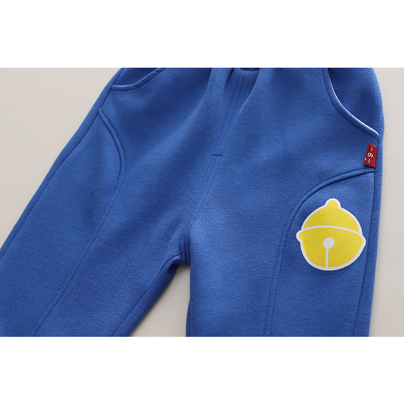 Bộ Áo Khoác Ba Lỗ Cổ Tròn Tay Dài + Quần Dài In Hình doraemon Phong Cách Hàn Quốc Thời Trang Mùa Thu 2023 Kích Thước 80-120cm