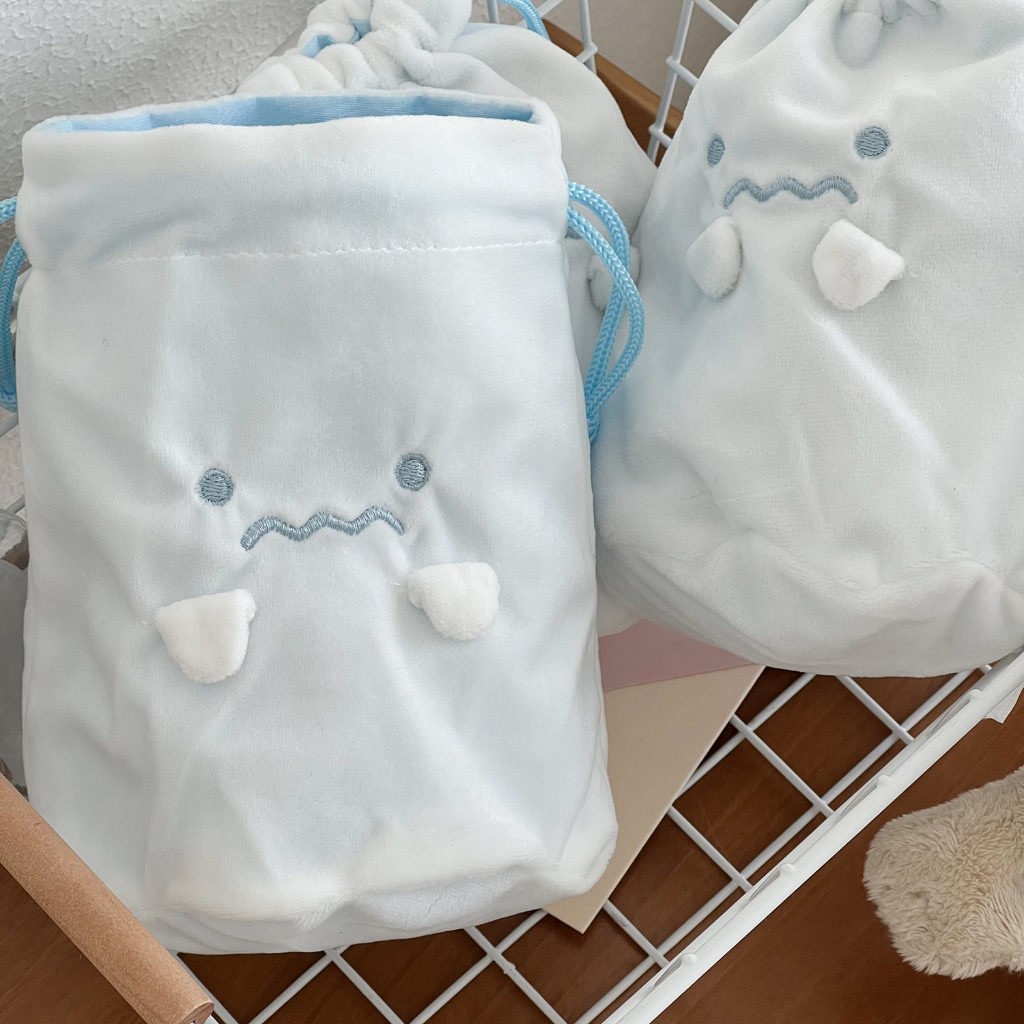 Túi Dây Rút Đựng Bút Chống Bụi In Hình Ma Dễ Thương