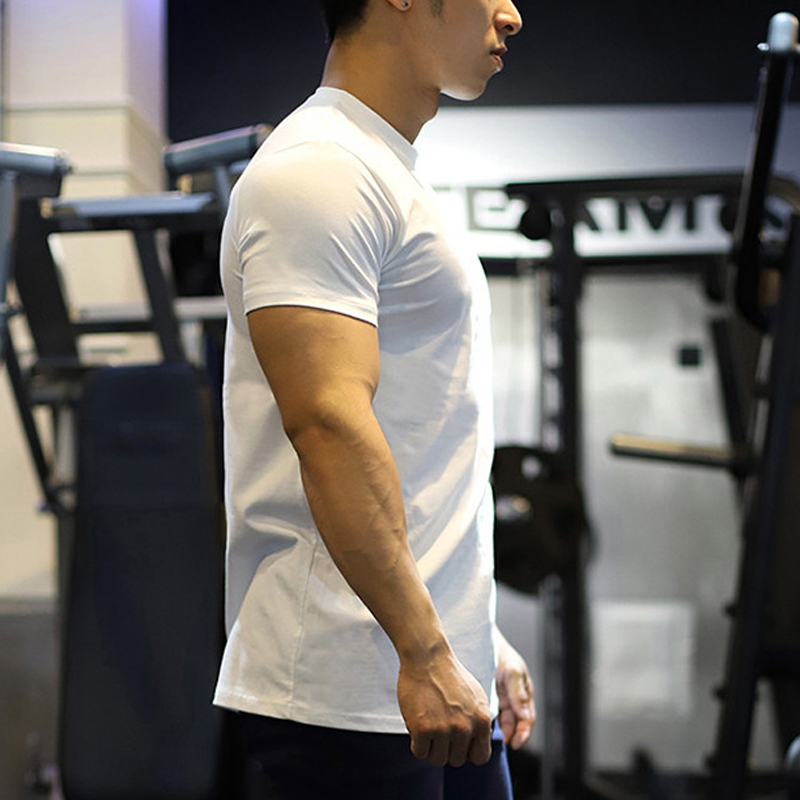 Áo Thun Thể Thao Tay Ngắn Màu Sắc Đơn Giản Chất Liệu Nhanh Khô Cao Cấp Cho Nam
