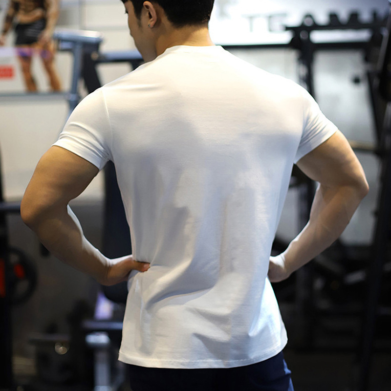 Áo Thun Thể Thao Tay Ngắn Màu Sắc Đơn Giản Chất Liệu Nhanh Khô Cao Cấp Cho Nam