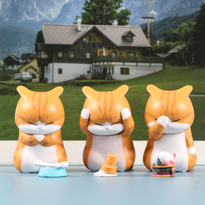 Set 9 Mô Hình Mèo mini Dễ Thương Dùng Để Trang Trí