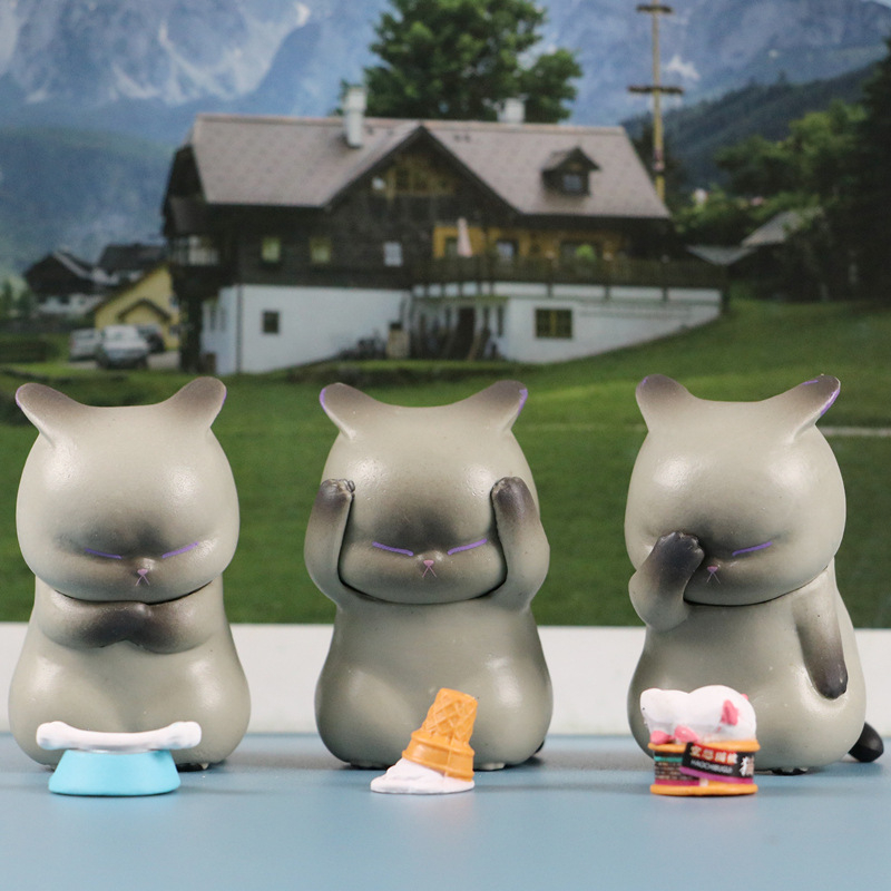 Set 9 Mô Hình Mèo mini Dễ Thương Dùng Để Trang Trí