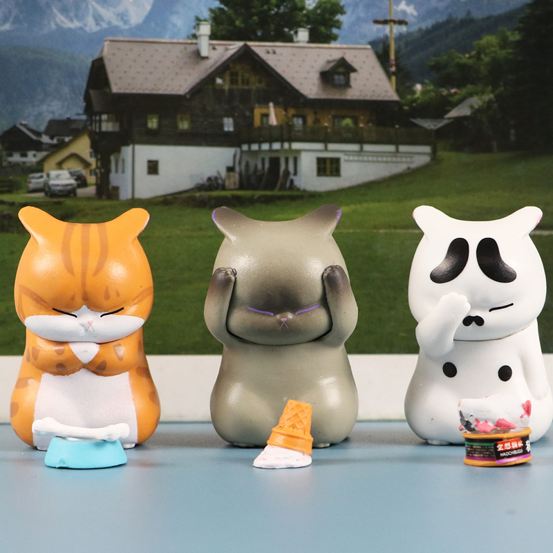 Set 9 Mô Hình Mèo mini Dễ Thương Dùng Để Trang Trí