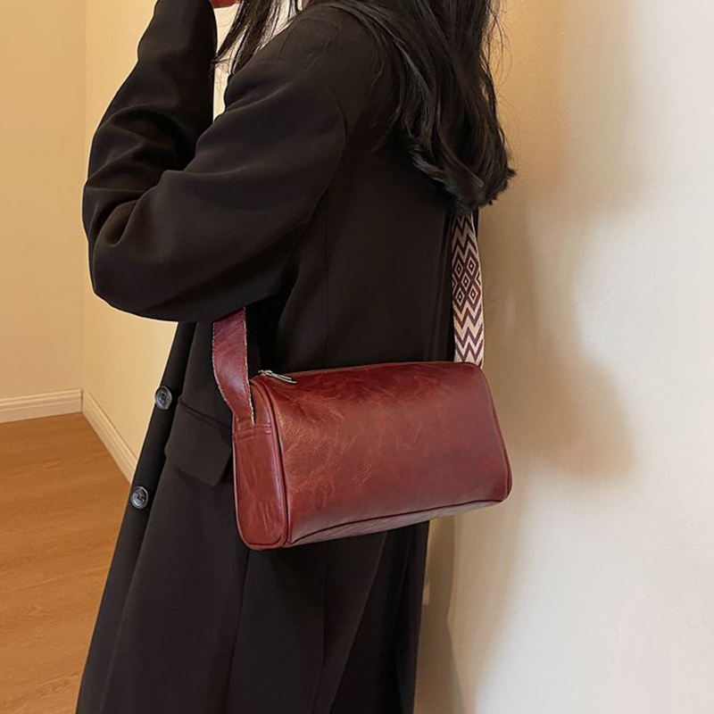 Yogodlns Túi Đeo Chéo Da pu Mềm Chất Lượng Cao Màu Trơn Phong Cách retro