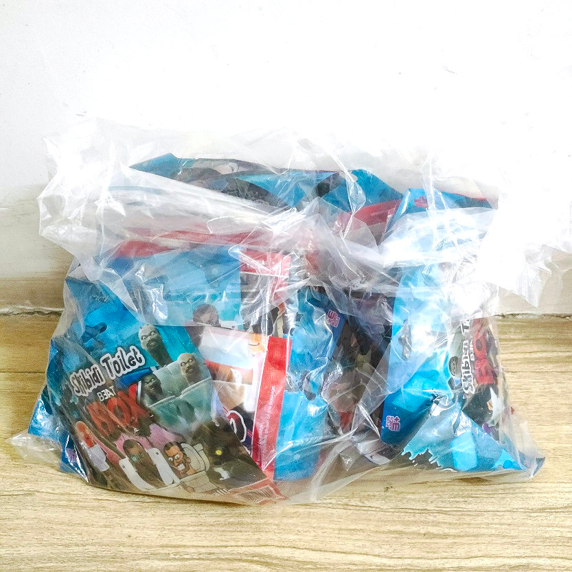 1 Gói Mô Hình Nhân Vật Hoạt Hình Trượt Tuyết 6-11cm Skibidi Toilet man vs Box