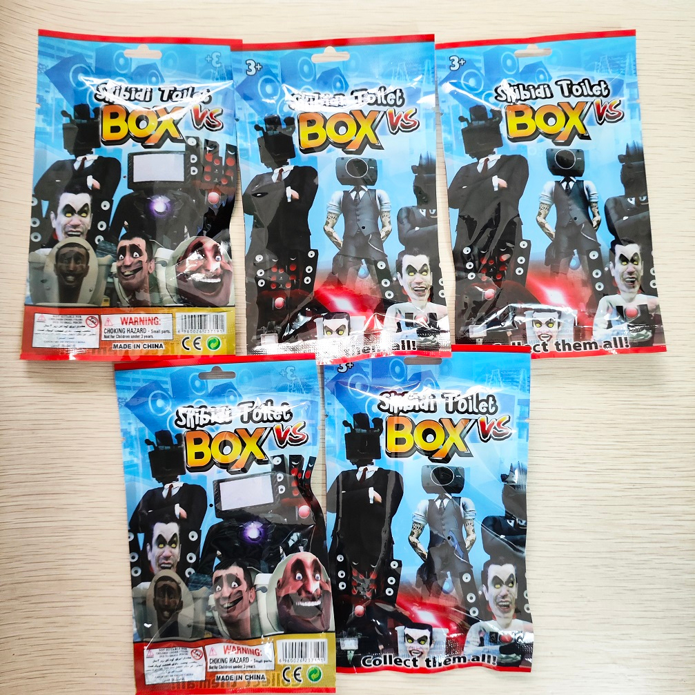 1 Gói Mô Hình Nhân Vật Hoạt Hình Trượt Tuyết 6-11cm Skibidi Toilet man vs Box