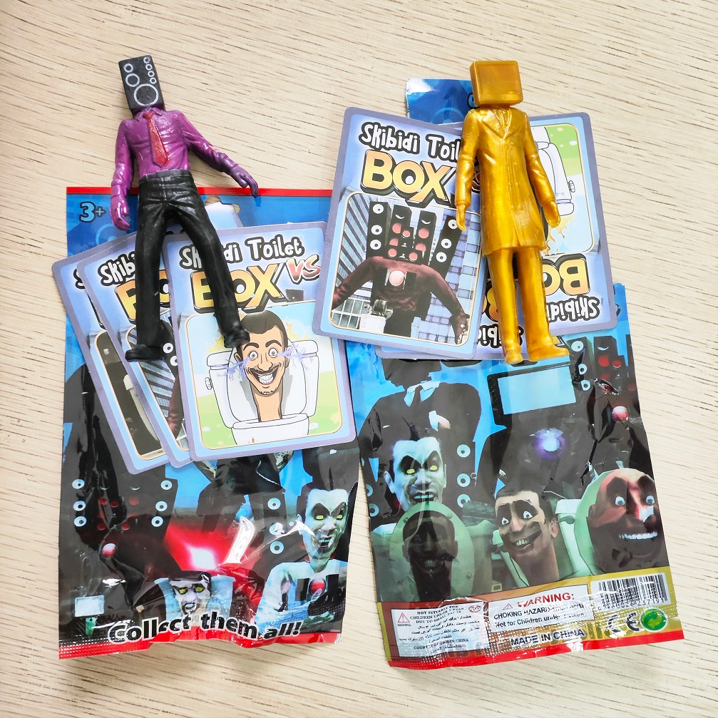 1 Gói Mô Hình Nhân Vật Hoạt Hình Trượt Tuyết 6-11cm Skibidi Toilet man vs Box