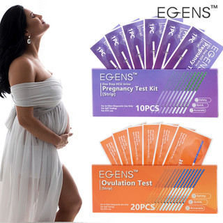 Egens 10 HCG thử thai kit dải+20 LH độ chính xác cao rụng trứng thử nghiệm dải với nước tiểu miễn phí cốc