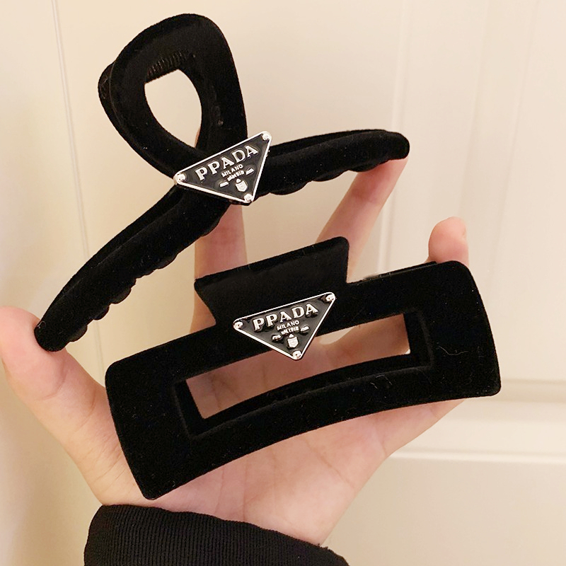 Mh Kẹp Tóc Hình Cá Mập Đôi Bằng Nhung Đen Thời Trang Cao Cấp Dành Cho Bạn Nữ 2023