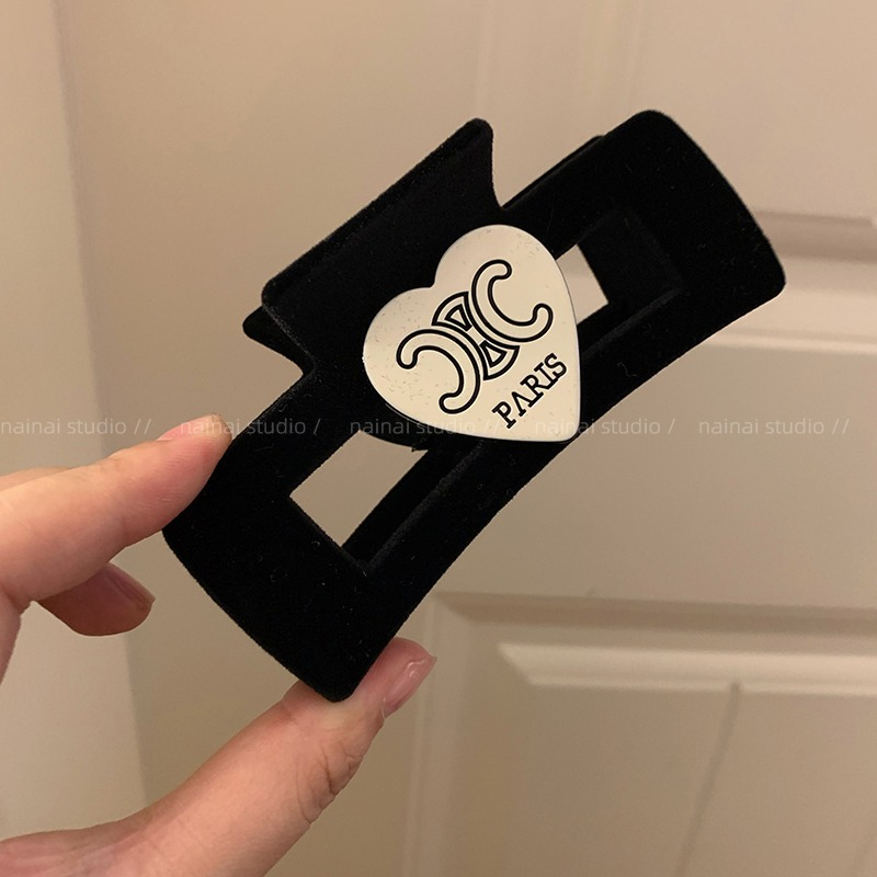 Mh Kẹp Tóc Hình Cá Mập Đôi Bằng Nhung Đen Thời Trang Cao Cấp Dành Cho Bạn Nữ 2023