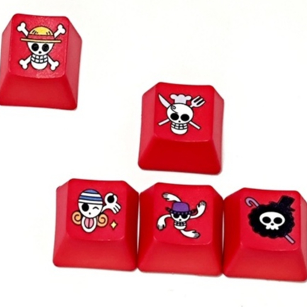 One Set 9 Bàn Phím Cơ Hình Đầu Lâu one piece