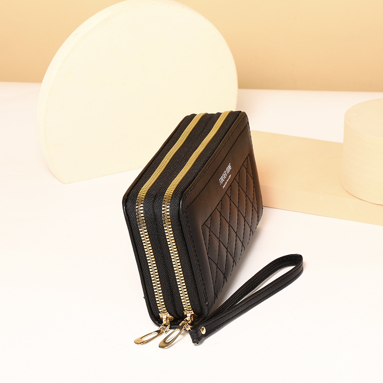 Ví Cầm Tay Dáng Dài Có Khóa Kéo Phong Cách Hàn Quốc Thời Trang Cho Nữ