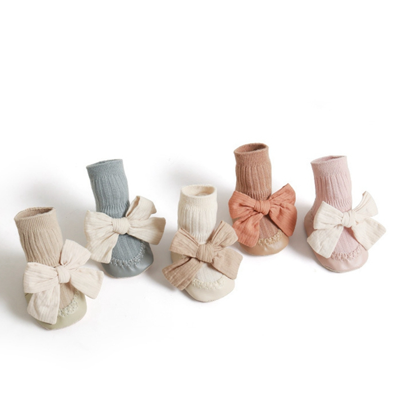 Vớ cotton Đính Nơ Lớn Dễ Thương Phong Cách Hàn Quốc Cho Bé Gái