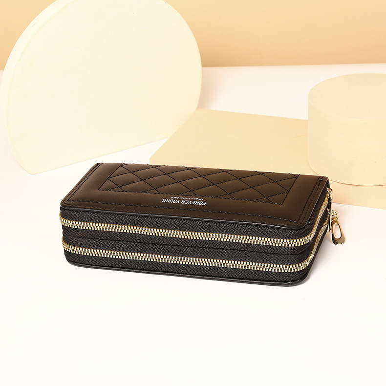 Ví Cầm Tay Dáng Dài Có Khóa Kéo Phong Cách Hàn Quốc Thời Trang Cho Nữ