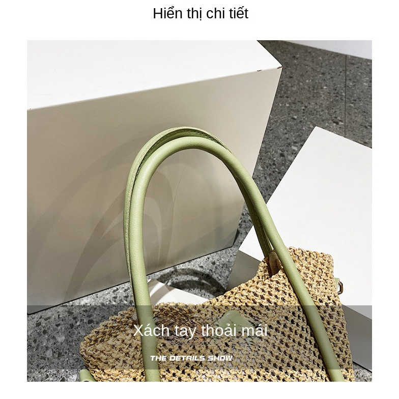 "Túi Xách Rơm Mùa Hè Hợp Thời Trang Phong Cách retro Cho Nữ 2023 "