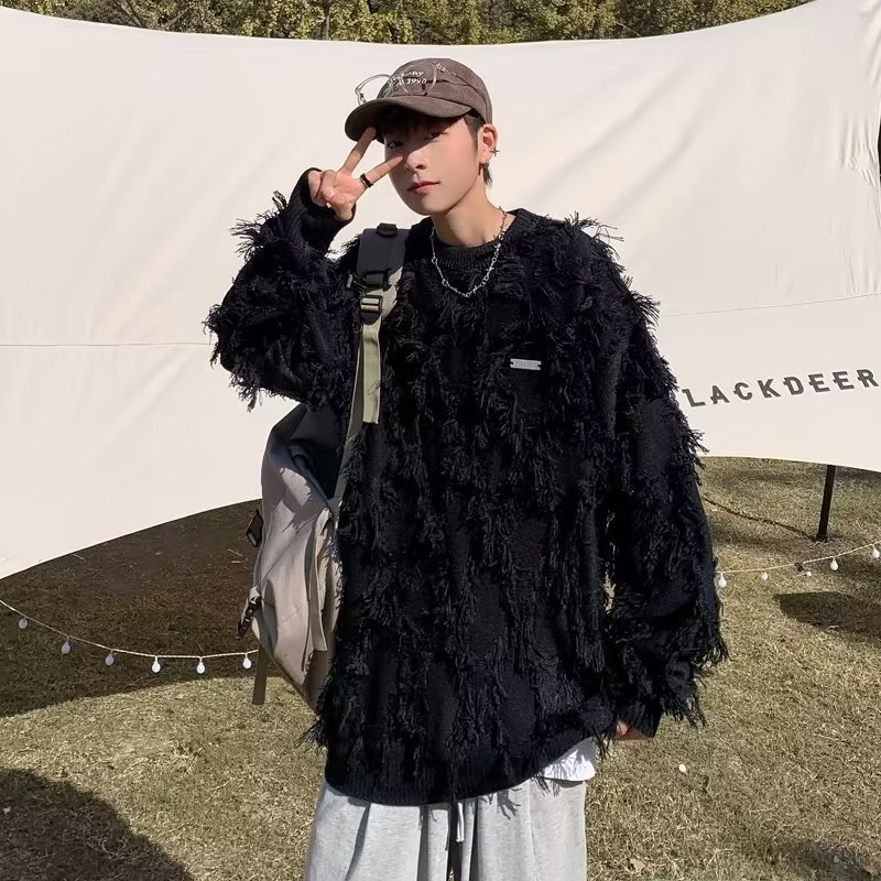 ✦AFFLIGA✦ Fracus Áo Khoác Len Dệt Kim Dáng Rộng Thời Trang Mùa Đông hong kong Dành Cho Nam