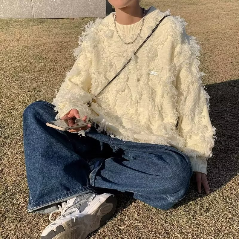 ✦AFFLIGA✦ Fracus Áo Khoác Len Dệt Kim Dáng Rộng Thời Trang Mùa Đông hong kong Dành Cho Nam