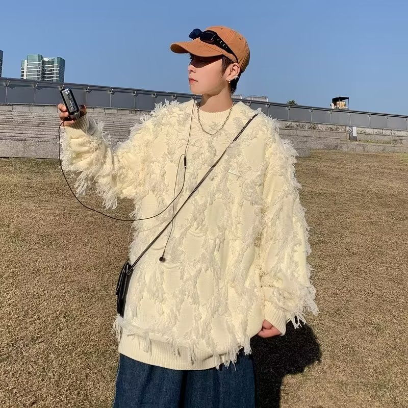 ✦AFFLIGA✦ Fracus Áo Khoác Len Dệt Kim Dáng Rộng Thời Trang Mùa Đông hong kong Dành Cho Nam