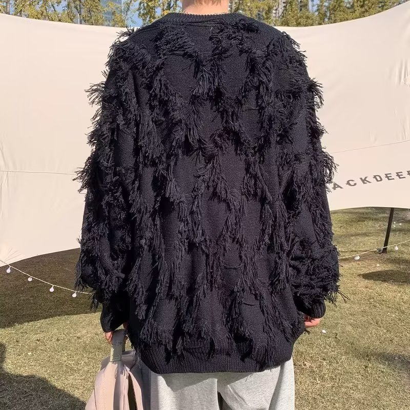 ✦AFFLIGA✦ Fracus Áo Khoác Len Dệt Kim Dáng Rộng Thời Trang Mùa Đông hong kong Dành Cho Nam