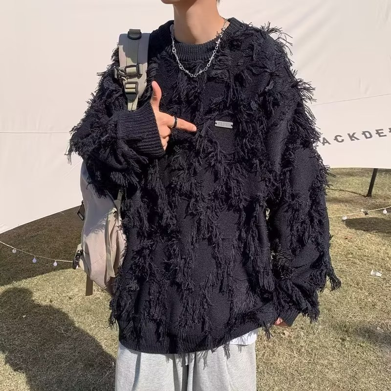 ✦AFFLIGA✦ Fracus Áo Khoác Len Dệt Kim Dáng Rộng Thời Trang Mùa Đông hong kong Dành Cho Nam