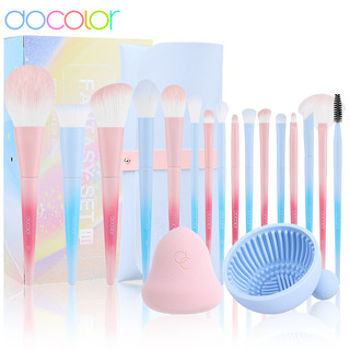 Docolor Bộ 16 Cọ Trang Điểm kabuki Đánh Phấn Nền / Phấn Mắt / Che Khuyết Điểm / Má Hồng / Làm Quà Tặng