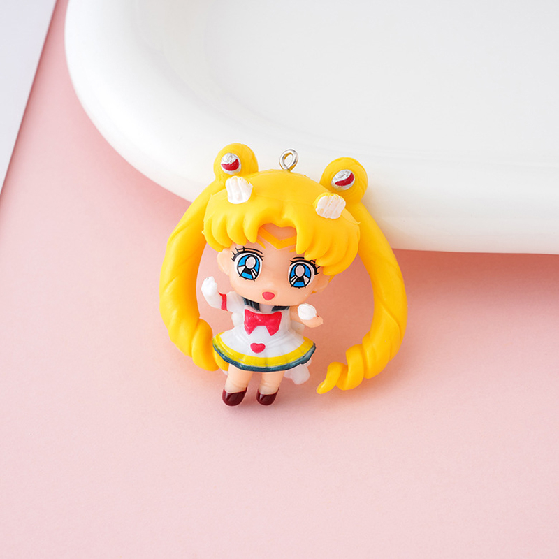 1 Mô Hình Thủy Thủ Mặt Trăng 4.8cm tsukino usagi Chibi mamoru Chibi rei Minko aino mini Bằng pvc