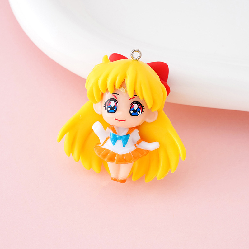 1 Mô Hình Thủy Thủ Mặt Trăng 4.8cm tsukino usagi Chibi mamoru Chibi rei Minko aino mini Bằng pvc