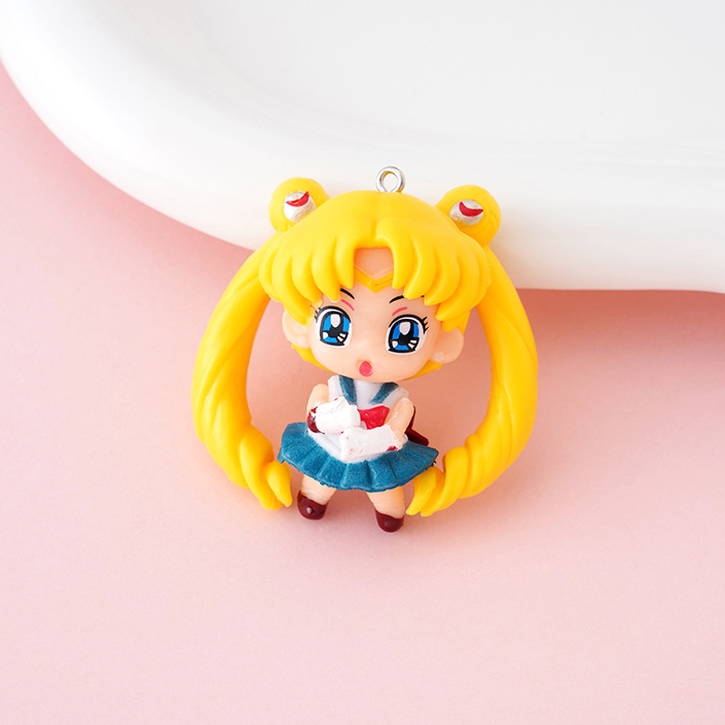 1 Mô Hình Thủy Thủ Mặt Trăng 4.8cm tsukino usagi Chibi mamoru Chibi rei Minko aino mini Bằng pvc