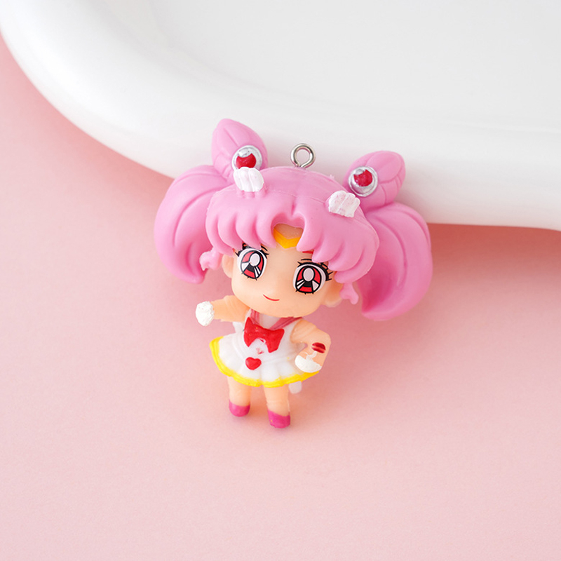 1 Mô Hình Thủy Thủ Mặt Trăng 4.8cm tsukino usagi Chibi mamoru Chibi rei Minko aino mini Bằng pvc