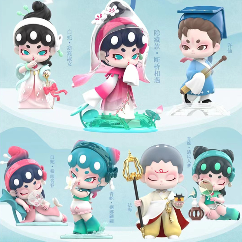 Mô Hình Đồ Chơi Nhân Vật Cô Gái Da Rắn Trắng Phong Cách Trung Quốc Dùng Trang Trí Bàn