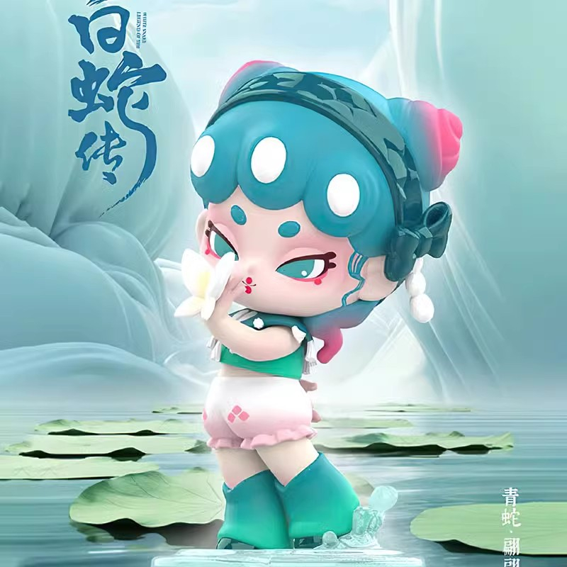 Mô Hình Đồ Chơi Nhân Vật Cô Gái Da Rắn Trắng Phong Cách Trung Quốc Dùng Trang Trí Bàn
