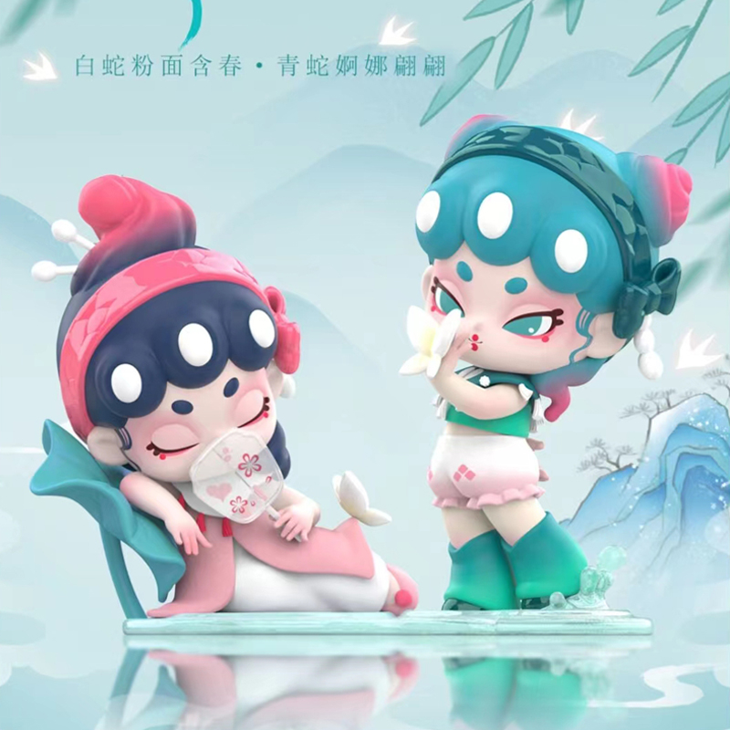 Mô Hình Đồ Chơi Nhân Vật Cô Gái Da Rắn Trắng Phong Cách Trung Quốc Dùng Trang Trí Bàn