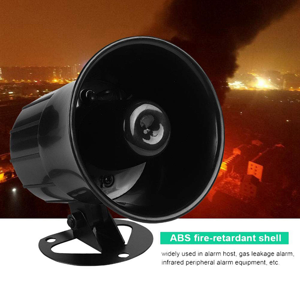 DC 12V 110db Có Dây Cảnh Báo Động Còi Hú Loa Khói Rò Rỉ Gas UPONE