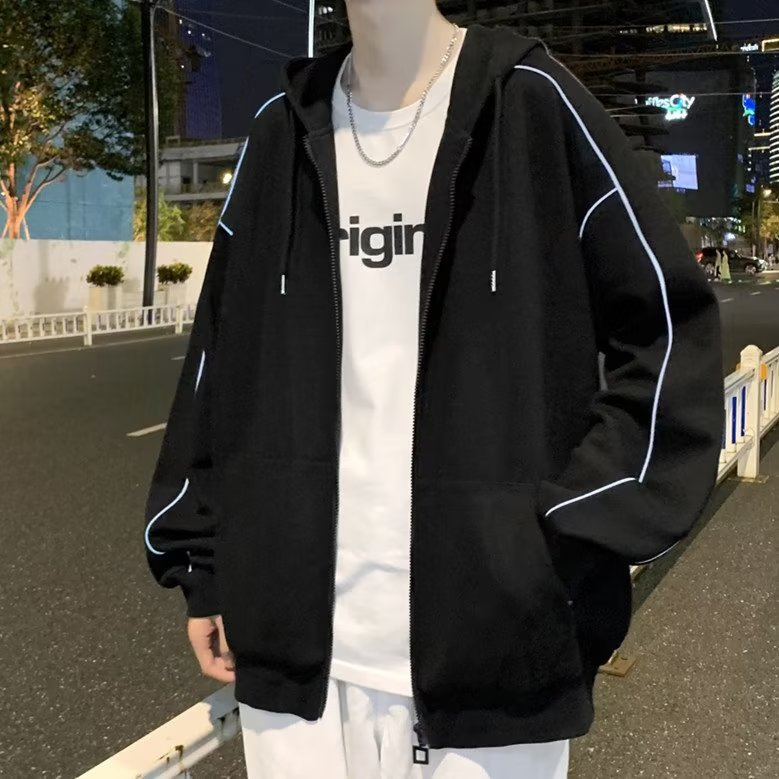 Áo Khoác Thể Thao Có Mũ Trùm Dáng Rộng Thời Trang Xuân Thu Cho Nam