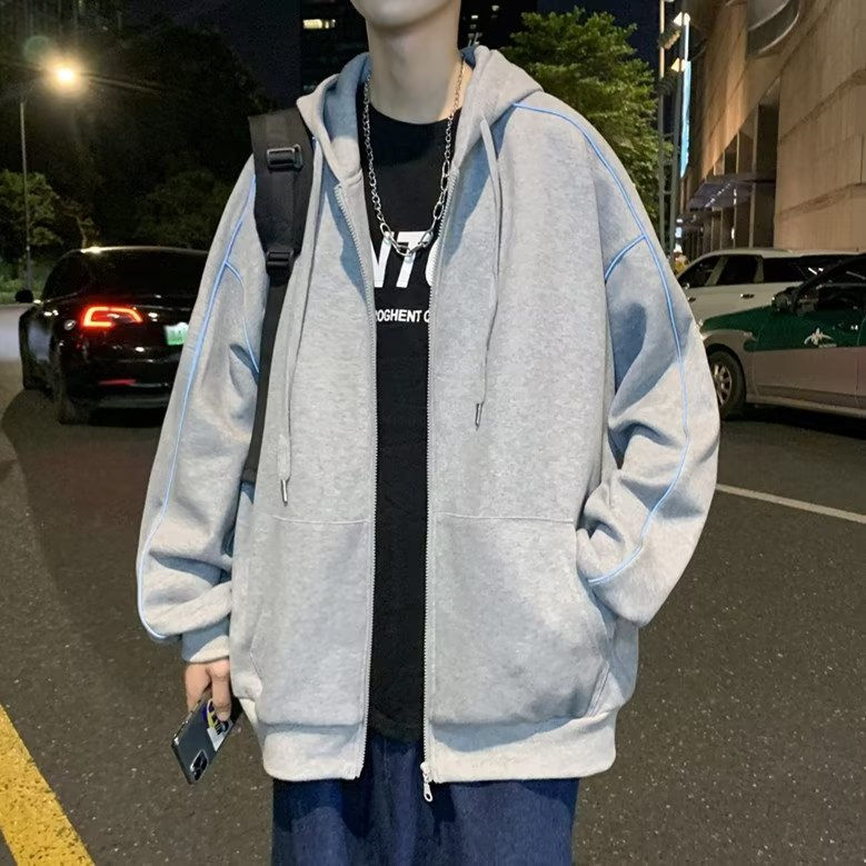 Áo Khoác Thể Thao Có Mũ Trùm Dáng Rộng Thời Trang Xuân Thu Cho Nam