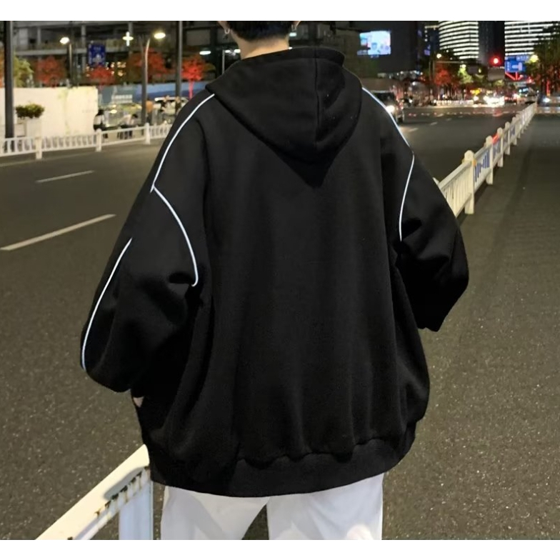 Áo Khoác Thể Thao Có Mũ Trùm Dáng Rộng Thời Trang Xuân Thu Cho Nam