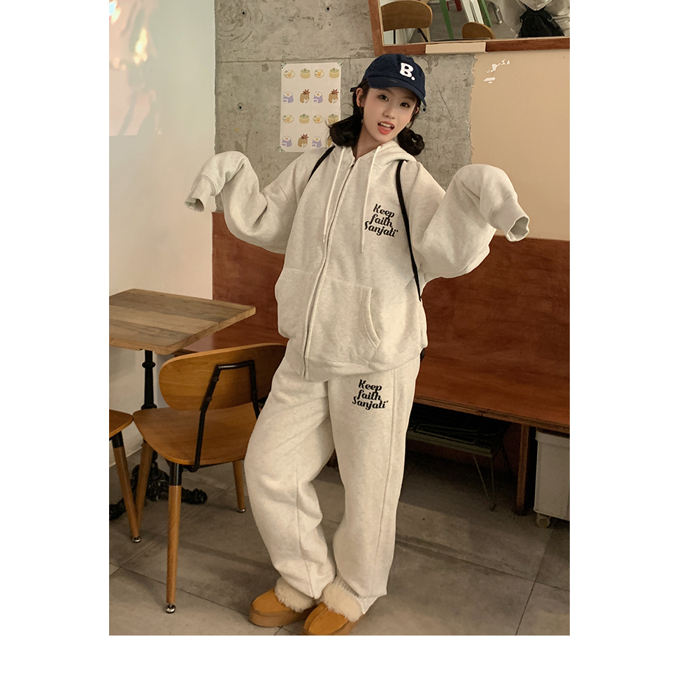 VanessaLab Áo Khoác hoodie áo khoác nữ zip hoodie Thoải mái trendy cổ xưa Thời trang WWY2391GWF 38Z230919