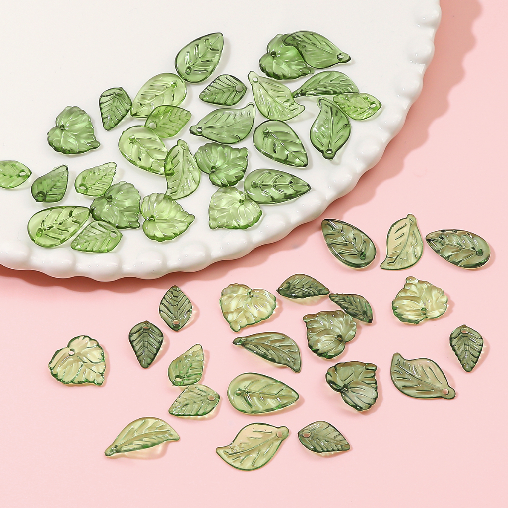 Trong Suốt Mặt Dây Chuyền Hình Chiếc Lá Bằng acrylic Thời Trang diy