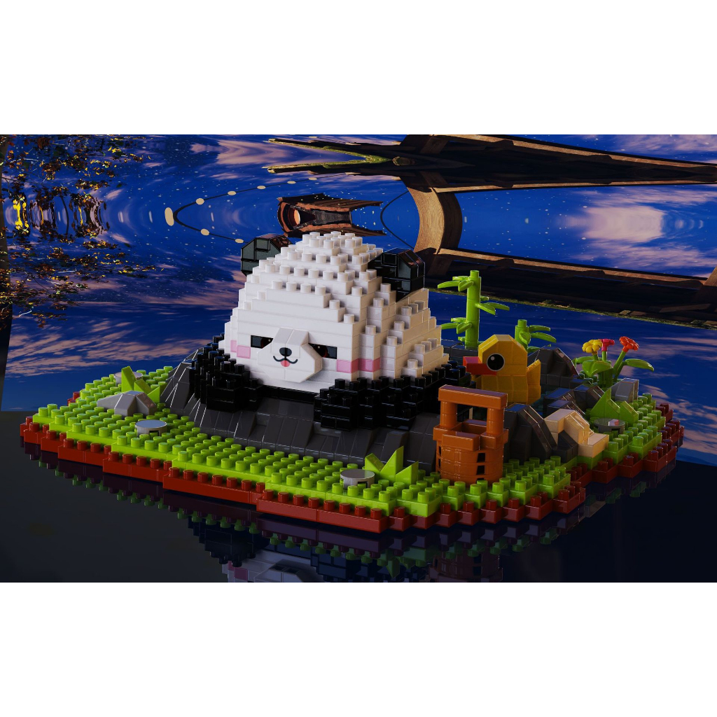 Bộ Đồ Chơi Lắp Ráp Hình Hoa Lan / Gấu Trúc Dễ Thương Dành Cho Bé Trai Gái