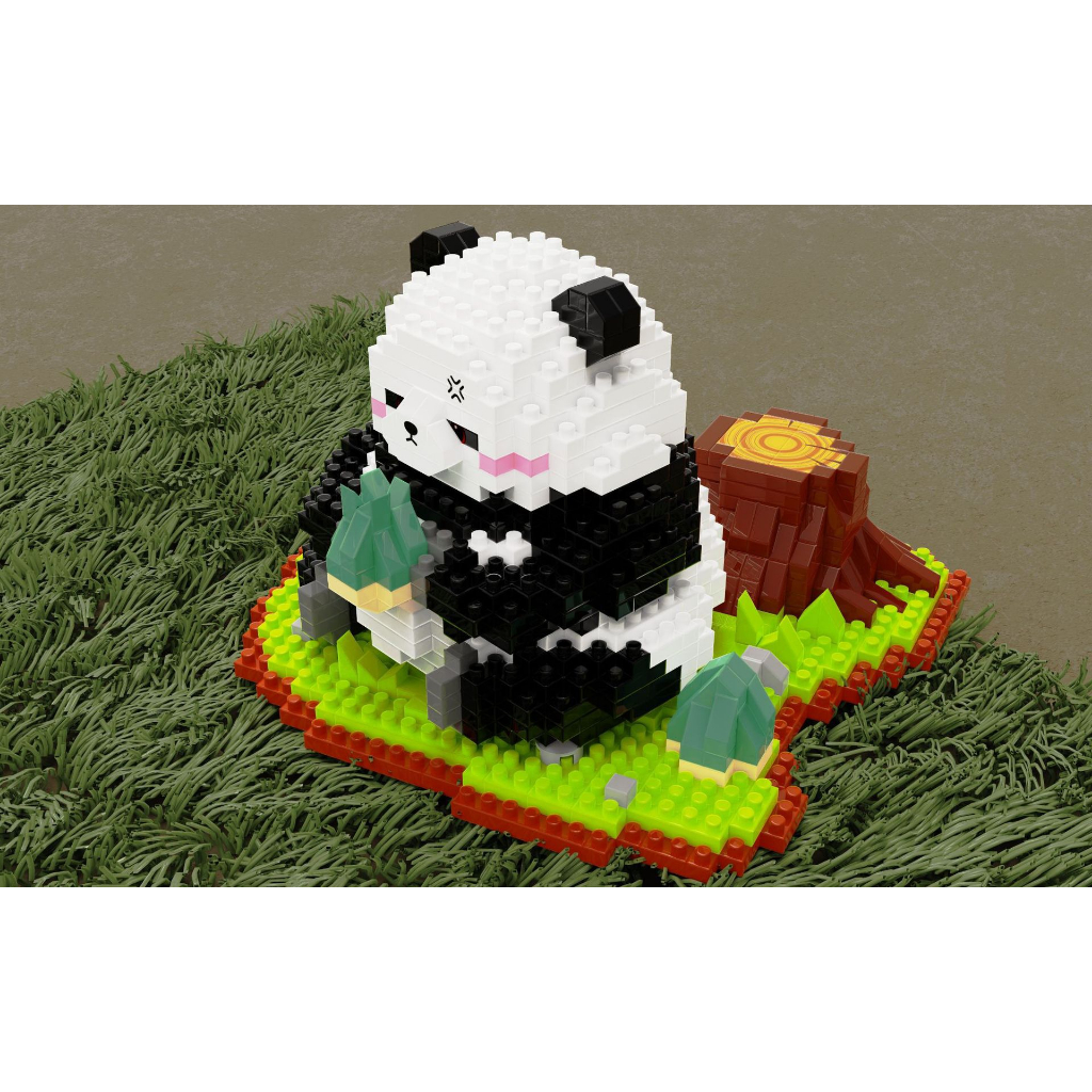 Bộ Đồ Chơi Lắp Ráp Hình Hoa Lan / Gấu Trúc Dễ Thương Dành Cho Bé Trai Gái