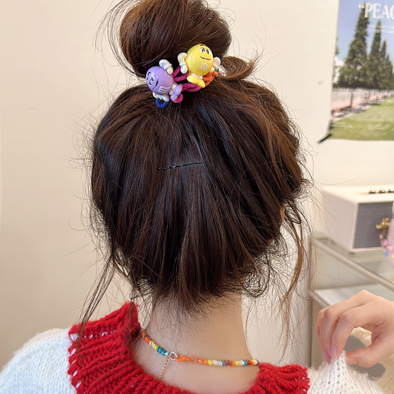 Dây Buộc Tóc Cao Su Co Giãn Màu Cầu Vồng Dễ Thương Thời Trang 2023