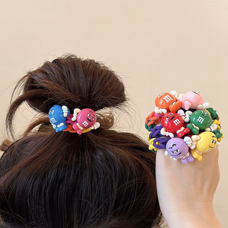 Dây Buộc Tóc Cao Su Co Giãn Màu Cầu Vồng Dễ Thương Thời Trang 2023